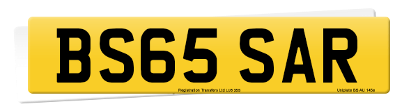 Registration number BS65 SAR